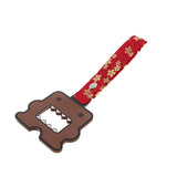 Kawaii Domo Monster Kun JDM Tsurikawa Drift Subway Train Bus Handle Strap – Universal Car Interior Hanging Charm, Bosozoku Red Flowers Pattern Retro Nylon Strap X1