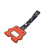 Kawaii Domo Monster Kun JDM Tsurikawa Drift Subway Train Bus Handle Strap – Universal Car Interior Hanging Charm, Bosozoku Blue Flowers Pattern Retro Nylon Strap X1