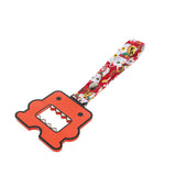 Kawaii Domo Monster Kun JDM Tsurikawa Drift Subway Train Bus Handle Strap – Universal Car Interior Hanging Charm, Bosozoku Red Cats Pattern Retro Nylon Strap X1