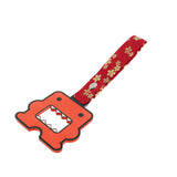 Kawaii Domo Monster Kun JDM Tsurikawa Drift Subway Train Bus Handle Strap – Universal Car Interior Hanging Charm, Bosozoku Red Flowers Pattern Retro Nylon Strap X1