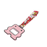Kawaii Domo Monster Kun JDM Tsurikawa Drift Subway Train Bus Handle Strap – Universal Car Interior Hanging Charm, Bosozoku Red Cats Pattern Retro Nylon Strap X1