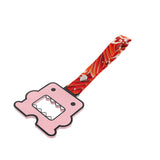 Kawaii Domo Monster Kun JDM Tsurikawa Drift Subway Train Bus Handle Strap – Universal Car Interior Hanging Charm, Bosozoku Red Waves Pattern Retro Nylon Strap X1