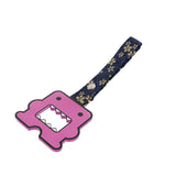 Kawaii Domo Monster Kun JDM Tsurikawa Drift Subway Train Bus Handle Strap – Universal Car Interior Hanging Charm, Bosozoku Blue Flowers Pattern Retro Nylon Strap X1