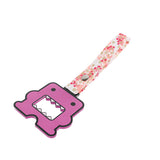 Kawaii Domo Monster Kun JDM Tsurikawa Drift Subway Train Bus Handle Strap – Universal Car Interior Hanging Charm, Bosozoku Pink Flowers Pattern Retro Nylon Strap X1