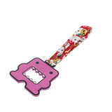 Kawaii Domo Monster Kun JDM Tsurikawa Drift Subway Train Bus Handle Strap – Universal Car Interior Hanging Charm, Bosozoku Red Cats Pattern Retro Nylon Strap X1