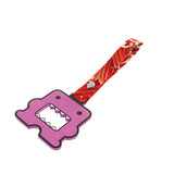 Kawaii Domo Monster Kun JDM Tsurikawa Drift Subway Train Bus Handle Strap – Universal Car Interior Hanging Charm, Bosozoku Red Waves Pattern Retro Nylon Strap X1