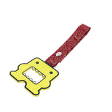 Kawaii Domo Monster Kun JDM Tsurikawa Drift Subway Train Bus Handle Strap – Universal Car Interior Hanging Charm, Bosozoku Red Clouds Pattern Retro Nylon Strap X1