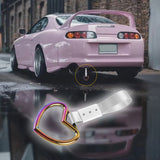 Heart Shape JDM Tsurikawa Drift Subway Train Bus Handle Strap – Universal Car Interior Hanging Charm, Silver Nylon X1