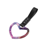 Heart Shape JDM Tsurikawa Drift Subway Train Bus Handle Strap – Universal Car Interior Hanging Charm, Black Nylon X1