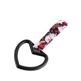 Heart Shape JDM Tsurikawa Drift Subway Train Bus Handle Strap – Universal Car Interior Hanging Charm, Bosozoku Black Cats Pattern Retro Nylon Strap X1