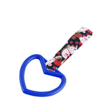 Heart Shape JDM Tsurikawa Drift Subway Train Bus Handle Strap – Universal Car Interior Hanging Charm, Bosozoku Black Cats Pattern Retro Nylon Strap X1
