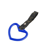 Heart Shape JDM Tsurikawa Drift Subway Train Bus Handle Strap – Universal Car Interior Hanging Charm, Bosozoku Black Clouds Pattern Retro Nylon Strap X1