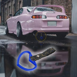 Heart Shape JDM Tsurikawa Drift Subway Train Bus Handle Strap – Universal Car Interior Hanging Charm, Bosozoku Black Clouds Pattern Retro Nylon Strap X1