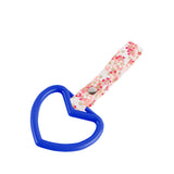 Heart Shape JDM Tsurikawa Drift Subway Train Bus Handle Strap – Universal Car Interior Hanging Charm, Bosozoku Pink Flowers Pattern Retro Nylon Strap X1