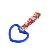 Heart Shape JDM Tsurikawa Drift Subway Train Bus Handle Strap – Universal Car Interior Hanging Charm, Bosozoku Red Cats Pattern Retro Nylon Strap X1