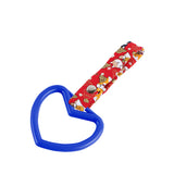 Heart Shape JDM Tsurikawa Drift Subway Train Bus Handle Strap – Universal Car Interior Hanging Charm, Bosozoku Red Dogs Pattern Retro Nylon Strap X1