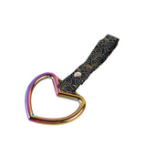 Heart Shape JDM Tsurikawa Drift Subway Train Bus Handle Strap – Universal Car Interior Hanging Charm, Bosozoku Black Clouds Pattern Retro Nylon Strap X1