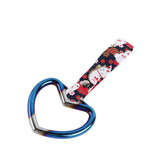 Heart Shape JDM Tsurikawa Drift Subway Train Bus Handle Strap – Universal Car Interior Hanging Charm, Bosozoku Black Cats Pattern Retro Nylon Strap X1
