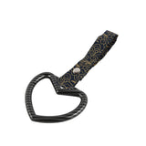 Heart Shape JDM Tsurikawa Drift Subway Train Bus Handle Strap – Universal Car Interior Hanging Charm, Bosozoku Black Clouds Pattern Retro Nylon Strap X1