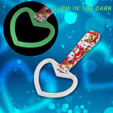 Heart Shape JDM Tsurikawa Drift Subway Train Bus Handle Strap – Universal Car Interior Hanging Charm, Bosozoku Red Cats Pattern Retro Nylon Strap X1