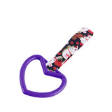 Heart Shape JDM Tsurikawa Drift Subway Train Bus Handle Strap – Universal Car Interior Hanging Charm, Bosozoku Black Cats Pattern Retro Nylon Strap X1