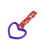 Heart Shape JDM Tsurikawa Drift Subway Train Bus Handle Strap – Universal Car Interior Hanging Charm, Bosozoku Red Dogs Pattern Retro Nylon Strap X1