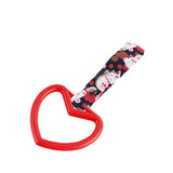 Heart Shape JDM Tsurikawa Drift Subway Train Bus Handle Strap – Universal Car Interior Hanging Charm, Bosozoku Black Cats Pattern Retro Nylon Strap X1