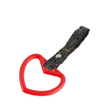 Heart Shape JDM Tsurikawa Drift Subway Train Bus Handle Strap – Universal Car Interior Hanging Charm, Bosozoku Black Clouds Pattern Retro Nylon Strap X1