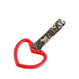 Heart Shape JDM Tsurikawa Drift Subway Train Bus Handle Strap – Universal Car Interior Hanging Charm, Bosozoku Green Waves Pattern Retro Nylon Strap X1