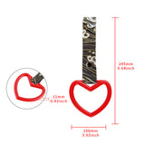 Heart Shape JDM Tsurikawa Drift Subway Train Bus Handle Strap – Universal Car Interior Hanging Charm, Bosozoku Green Waves Pattern Retro Nylon Strap X1