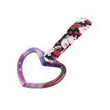 Heart Shape JDM Tsurikawa Drift Subway Train Bus Handle Strap – Universal Car Interior Hanging Charm, Bosozoku Black Cats Pattern Retro Nylon Strap X1