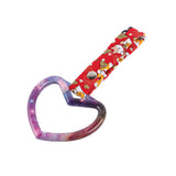 Heart Shape JDM Tsurikawa Drift Subway Train Bus Handle Strap – Universal Car Interior Hanging Charm, Bosozoku Red Dogs Pattern Retro Nylon Strap X1
