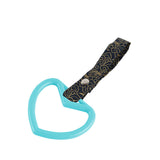 Heart Shape JDM Tsurikawa Drift Subway Train Bus Handle Strap – Universal Car Interior Hanging Charm, Bosozoku Black Clouds Pattern Retro Nylon Strap X1