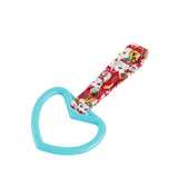 Heart Shape JDM Tsurikawa Drift Subway Train Bus Handle Strap – Universal Car Interior Hanging Charm, Bosozoku Red Cats Pattern Retro Nylon Strap X1