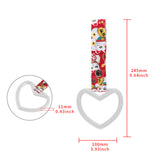 Heart Shape JDM Tsurikawa Drift Subway Train Bus Handle Strap – Universal Car Interior Hanging Charm, Bosozoku Red Cats Pattern Retro Nylon Strap X1