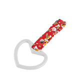 Heart Shape JDM Tsurikawa Drift Subway Train Bus Handle Strap – Universal Car Interior Hanging Charm, Bosozoku Red Dogs Pattern Retro Nylon Strap X1