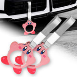 Anime Kirby JDM Tsurikawa Drift Subway Train Bus Handle Strap – Universal Car Interior Hanging Charm, Nylon Strap X2