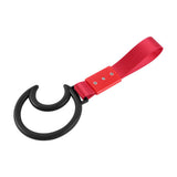 Moon Shape JDM Tsurikawa Drift Subway Train Bus Handle Strap – Universal Car Interior Hanging Charm, Red Nylon X1