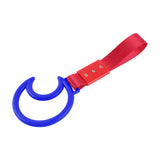 Moon Shape JDM Tsurikawa Drift Subway Train Bus Handle Strap – Universal Car Interior Hanging Charm, Red Nylon X1