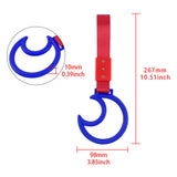 Moon Shape JDM Tsurikawa Drift Subway Train Bus Handle Strap – Universal Car Interior Hanging Charm, Red Nylon X1