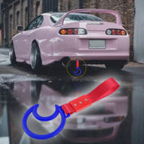 Moon Shape JDM Tsurikawa Drift Subway Train Bus Handle Strap – Universal Car Interior Hanging Charm, Red Nylon X1