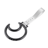 Moon Shape JDM Tsurikawa Drift Subway Train Bus Handle Strap – Universal Car Interior Hanging Charm, Silver Nylon X1