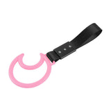 Moon Shape JDM Tsurikawa Drift Subway Train Bus Handle Strap – Universal Car Interior Hanging Charm, Black Nylon X2