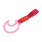Moon Shape JDM Tsurikawa Drift Subway Train Bus Handle Strap – Universal Car Interior Hanging Charm, Red Nylon X1