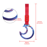 Moon Shape JDM Tsurikawa Drift Subway Train Bus Handle Strap – Universal Car Interior Hanging Charm, Nylon Strap with Burnt Blue Ring