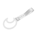 Moon Shape JDM Tsurikawa Drift Subway Train Bus Handle Strap – Universal Car Interior Hanging Charm, Silver Nylon X1