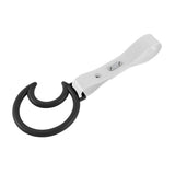 Moon Shape JDM Tsurikawa Drift Subway Train Bus Handle Strap – Universal Car Interior Hanging Charm, White PVC X2