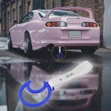 Moon Shape JDM Tsurikawa Drift Subway Train Bus Handle Strap – Universal Car Interior Hanging Charm, White PVC X1