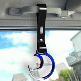 Moon Shape JDM Tsurikawa Drift Subway Train Bus Handle Strap – Universal Car Interior Hanging Charm, Black PVC X1