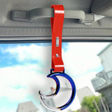 Moon Shape JDM Tsurikawa Drift Subway Train Bus Handle Strap – Universal Car Interior Hanging Charm, Red PVC X2